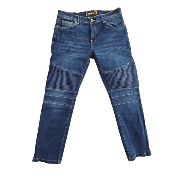RawX Jeans Men's 34x30 Blue Skinny Fit Skater Biker Moto Grunge Denimcore Y2K - Picture 1 of 16